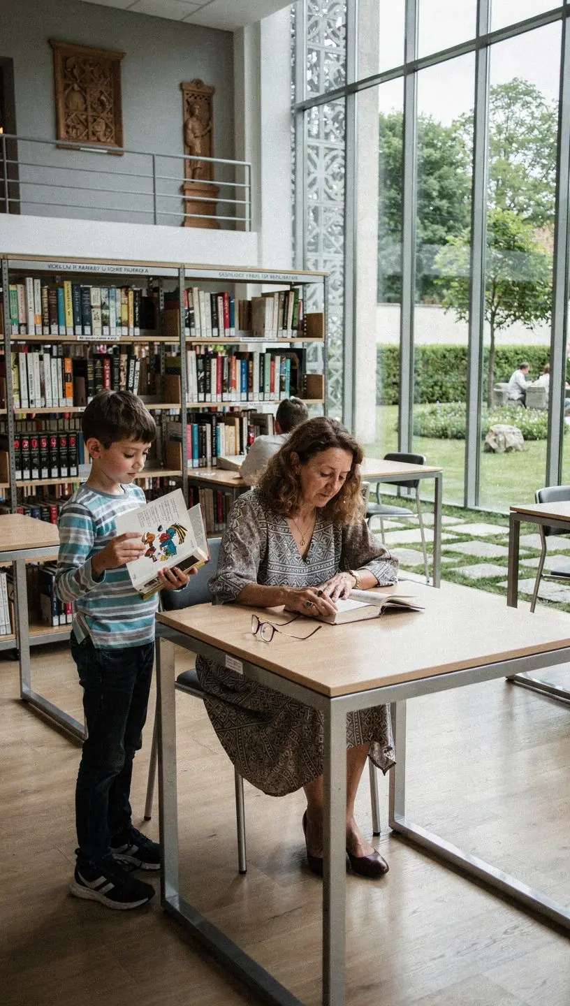 Umělecké ztvárnění slova "poezie" vyrobené z barevných papírů.