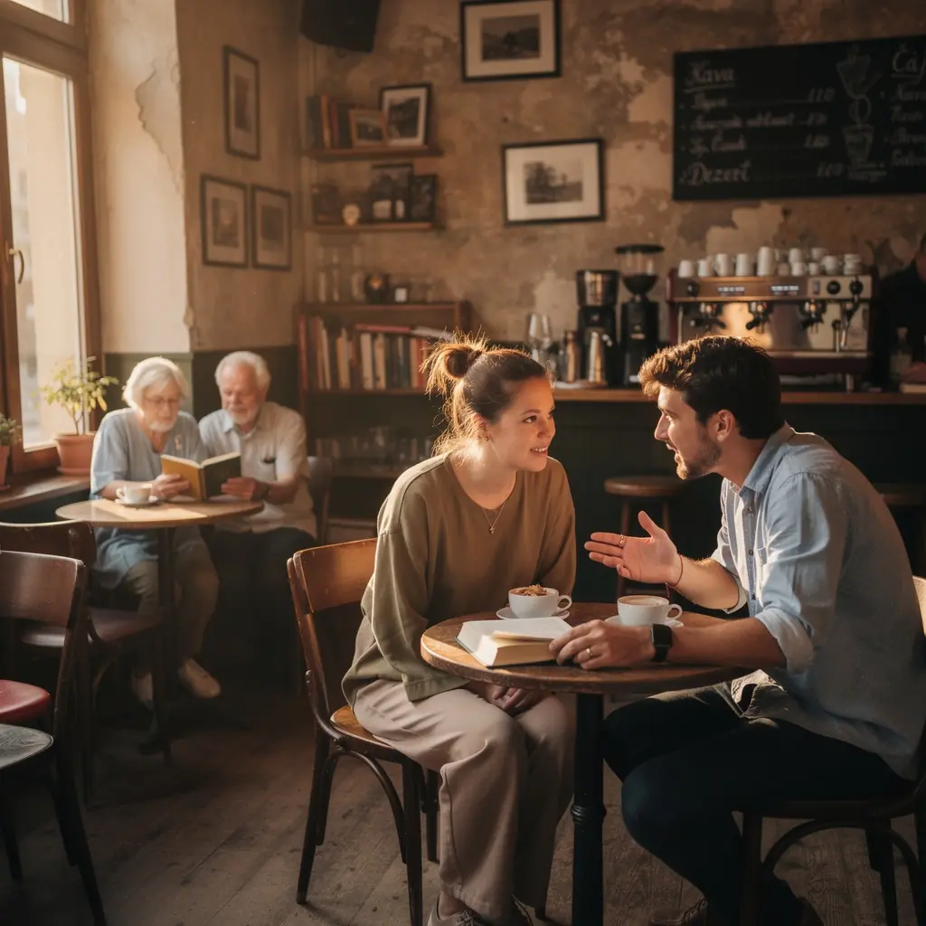 Čtenář obklopen knihami a zápisníkem, ponořený do psaní.