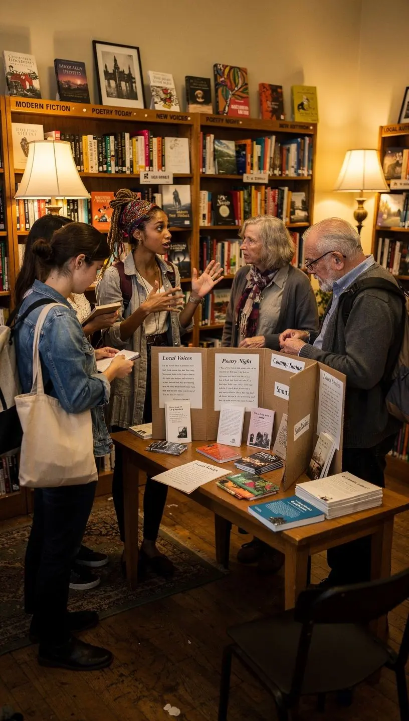 Kniha s obálkou zdobenou květinovými motivy leží na dřevěném stole.